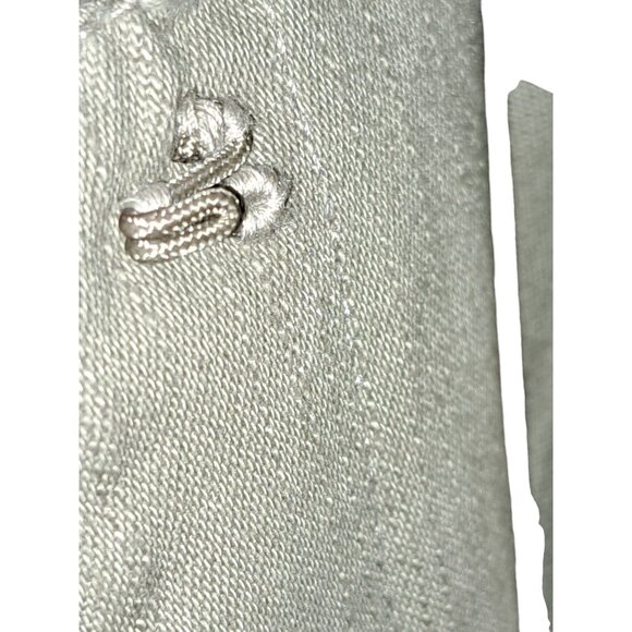 Chico's Utility Olive Green Beaded Cuff Jacket Women's Cotton Blend Open Front L - Picture 7 of 10